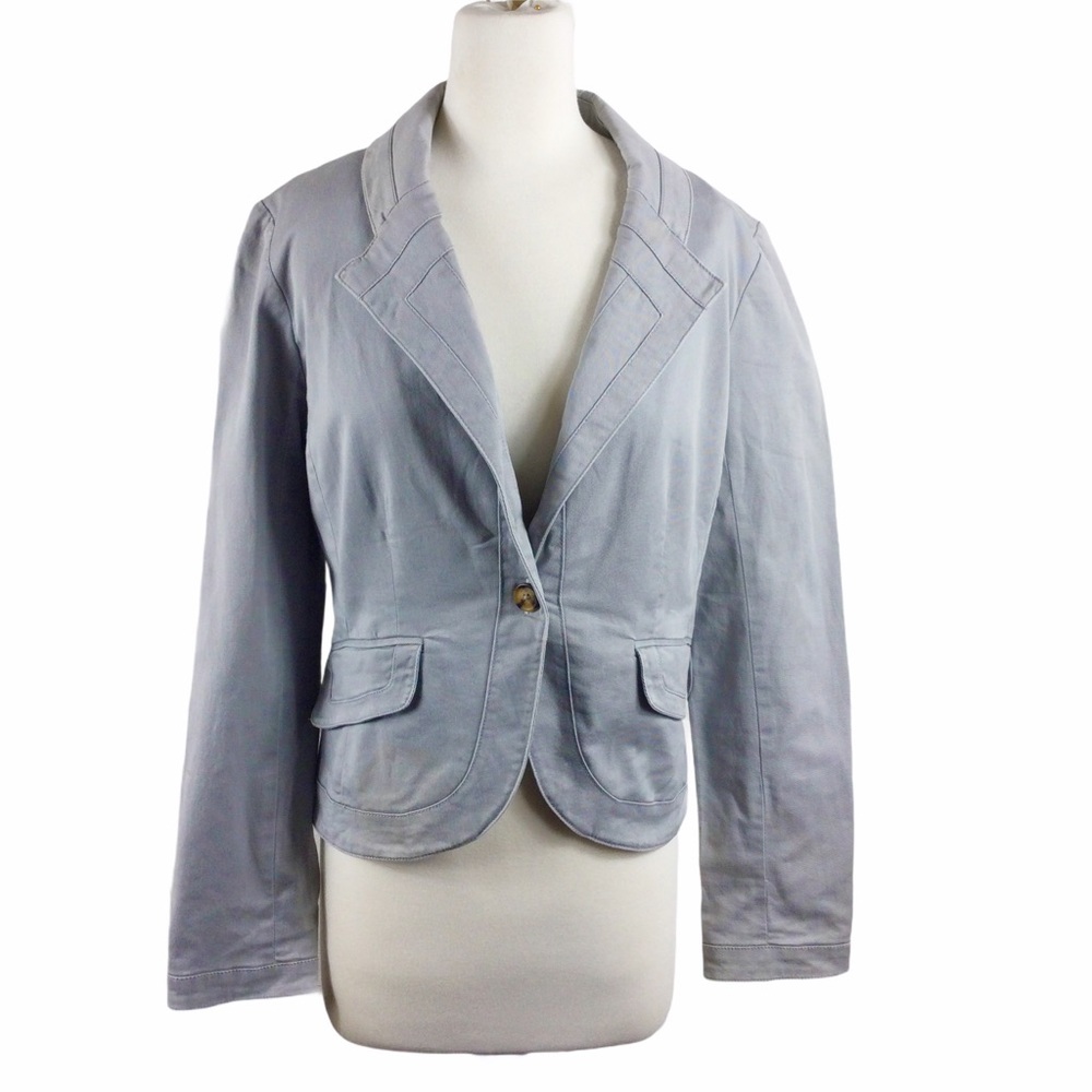 Proenza‎ Schouler Gray jacket blue lining Size M
